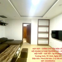 HOT HOT – CHÍNH CHỦ CẦN BÁN CĂN HỘ CHUNG CƯ KIM TRƯỜNG THI – FULL NỘI THẤT – GIÁ TỐT –Tại P.Trường Vinh, TP. Vinh, Nghệ An