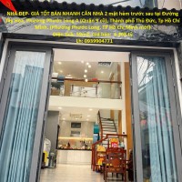 NHÀ ĐẸP- GIÁ TỐT BÁN NHANH CĂN NHÀ 2 mặt hẻm trước sau tại Phường Phước Long A Tp Thủ Đức, TPHCM