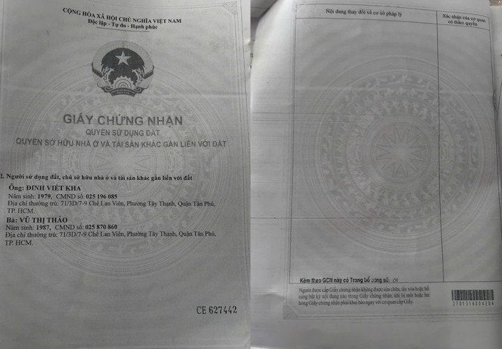 NHÀ SIÊU ĐẸP  - CHÍNH CHỦ Cần Bán Nhanh Căn Nhà Mặt Tiền Vị Trí Tại Quận Tân Phú, TP HCM
