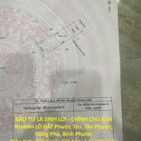 ĐẦU TƯ LÀ SINH LỜI - CHÍNH CHỦ BÁN NHANH LÔ ĐẤT Phước Tân, Tân Phước, Đồng Phú, Bình Phước