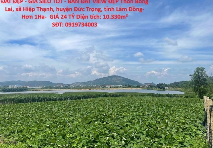 ĐẤT ĐẸP - GIÁ SIÊU TỐT - BÁN ĐẤT VIEW ĐẸP ĐỨC TRỌNG – LÂM ĐỒNG - Hơn 1Ha-  GIÁ 24 TỶ