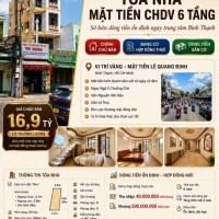 HOT HOT –CẦN BÁN CĂN NHÀ -TÒA NHÀ CHDV 6 TẦNG DÒNG TIỀN ỔN ĐỊNH-MT Lê Quang Định, Bình Thạnh, TP.HCM