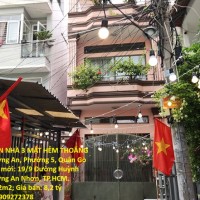HOT HOT –CẦN BÁN CĂN NHÀ 3 MẶT HẺM THOÁNG Tại Đường Huỳnh Khương An, Phường 5, Quận Gò Vấp, TP.HCM