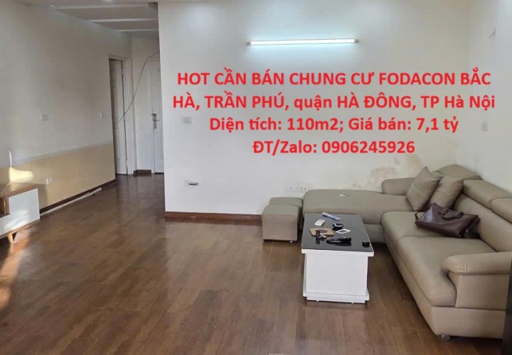 HOT CẦN BÁN CHUNG CƯ FODACON BẮC HÀ, TRẦN PHÚ, quận HÀ ĐÔNG, TP Hà Nội