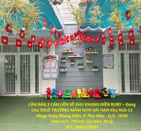 CẦN BÁN 2 CĂN LIỀN KỀ KHU KHANG ĐIỀN RUBY – Đang Cho THUÊ TRƯỜNG MẦM NON DÀI HẠN