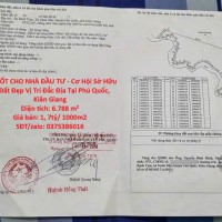 GIÁ TỐT CHO NHÀ ĐẦU TƯ - Cơ Hội Sở Hữu Lô Đất Đẹp Vị Trí Đắc Địa Tại Phú Quốc, Kiên Giang