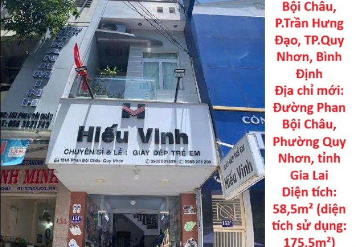 HOT HOT–CHÍNH CHỦ BÁN GẤP NHÀ MẶT TIỀN Đường Phan Bội Châu, P.Trần Hưng Đạo, TP.Quy Nhơn, Bình Định