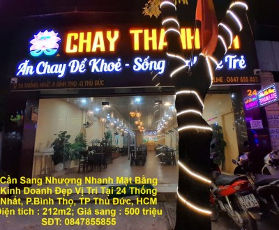 GIÁ TỐT - CHÍNH CHỦ Cần Sang Nhượng Nhanh Mặt Bằng Kinh Doanh Đẹp Vị Trí Tại TP Thủ Đức, HCM