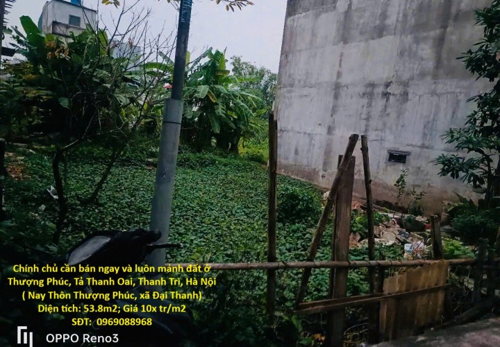 Chính chủ cần bán ngay và luôn mảnh đất ở Thượng Phúc, Tả Thanh Oai, Thanh Trì, Hà Nội