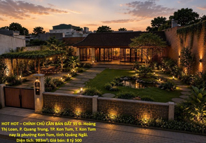 HOT HOT – CHÍNH CHỦ CẦN BÁN ĐẤT số 35 Đ. Hoàng Thị Loan, P. Quang Trung, TP. Kon Tum, T. Kon Tum