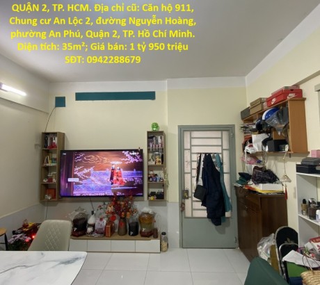 BÁN CĂN HỘ GIÁ TỐT NGAY GA METRO AN PHÚ – Tại CHUNG CƯ AN LỘC 2, P. AN PHÚ, QUẬN 2, TP. HCM