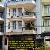 NHÀ ĐẸP – GIÁ TỐT – CHÍNH CHỦ CẦN BÁN NHÀ MẶT TIỀN TẠI đường 267 Ba Tơ, phường 7, quận 8, TP. Hồ Chí Minh