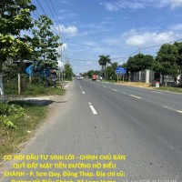 CƠ HỘI ĐẦU TƯ SINH LỜI - CHÍNH CHỦ BÁN QUỸ ĐẤT MẶT TIỀN ĐƯỜNG HỒ BIỂU CHÁNH - P. Sơn Quy, Đồng Tháp