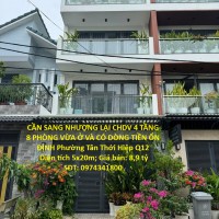 CẦN SANG NHƯỢNG LẠI CHDV 4 TẦNG 8 PHÒNG VỪA Ở VÀ CÓ DÒNG TIỀN ỔN ĐỊNH Phường Tân Thới Hiệp Q12