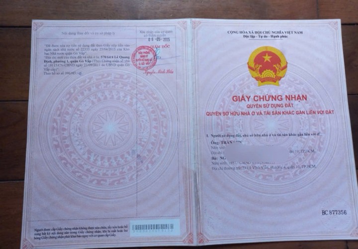 CHÍNH CHỦ CẦN BÁN NHANH NHÀ Tại Lê Quang Định, Phường 1, Quận Gò Vấp, Tp Hồ Chí Minh