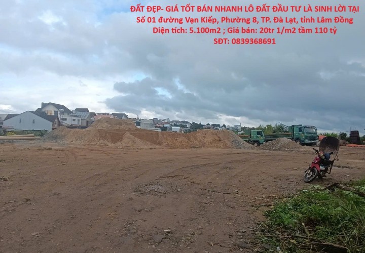 ĐẤT ĐẸP- GIÁ TỐT BÁN NHANH LÔ ĐẤT ĐẦU TƯ LÀ SINH LỜI TẠI TP. Đà Lạt, tỉnh Lâm Đồng