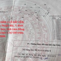 HOT HOT – CHÍNH CHỦ CẦN BÁN 2 LÔ ĐẤT LIỀN KỀ TẠI X. Hồng Sơn, H. Hàm Thuận Bắc, T. Bình Thuận