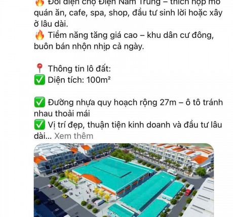 HOT HOT – CHÍNH CHỦ CẦN BÁN 2 LÔ ĐẤT GẦN BIỂN TẠI X. Bình Hải - TX. Điện Bàn, T. Quảng Nam.
