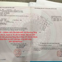 HOT HOT – CHÍNH CHỦ CẦN BÁN ĐẤT TẠI Phường Tăng Nhơn Phú A, Quận 9, TP. Hồ Chí Minh