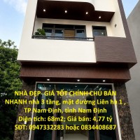 NHÀ ĐẸP- GIÁ TỐT CHÍNH CHỦ BÁN NHANH nhà 3 tầng, mặt đường Liên hà 1 , TP Nam Định, tỉnh Nam Định