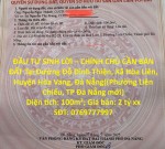 ĐẦU TƯ SINH LỜI – CHÍNH CHỦ CẦN BÁN ĐẤT Tại  xã Xã Hòa Liên, Huyện Hòa Vang, Đà Nẵng