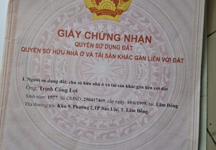 HOT HOT – CHÍNH CHỦ CẦN BÁN 2 LÔ ĐẤT LIỀN KỀ TẠI Phường 2, thành phố Bảo Lộc, tỉnh Lâm Đồng.