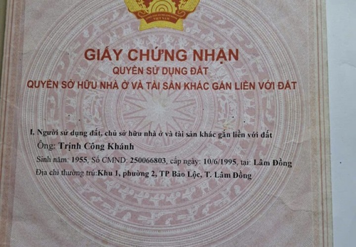 HOT HOT – CHÍNH CHỦ CẦN BÁN 2 LÔ ĐẤT LIỀN KỀ TẠI Phường 2, thành phố Bảo Lộc, tỉnh Lâm Đồng.