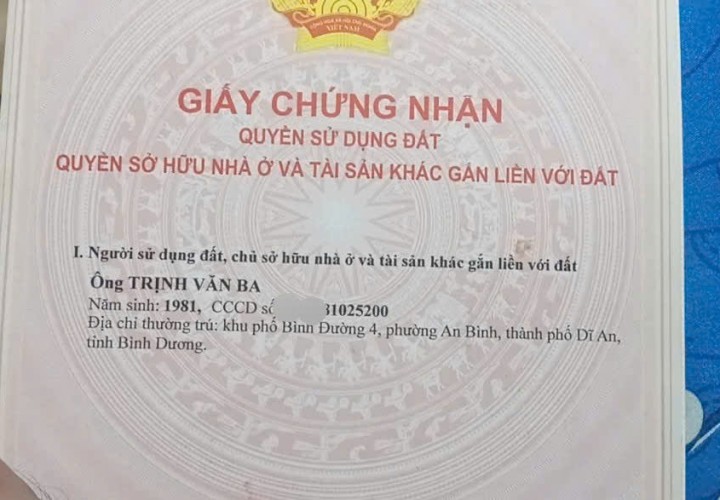 ĐẤT ĐẸP- GIÁ TỐT CHÍNH CHỦ BÁN GẤP LÔ ĐẤT 2 MẶT TIỀN TIỀM NĂNG ĐẦU TƯ TẠI  Bàu Bàng, Bình Dương
