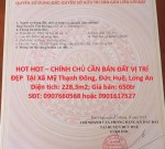 HOT HOT – CHÍNH CHỦ CẦN BÁN ĐẤT VỊ TRÍ ĐẸP  TẠI Xã Mỹ Thạnh Đông, Đức Huệ, Long An