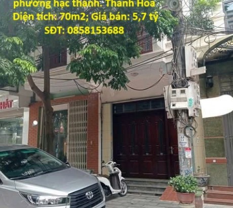 ĐẦU TƯ SINH LỜI – CHÍNH CHỦ CẦN BÁN NHÀ Tại Phường Đông Hương, TP Thanh Hóa, tỉnh Thanh Hóa