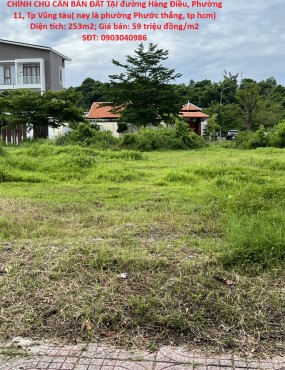 ĐẦU TƯ SINH LỜI – CHÍNH CHỦ CẦN BÁN ĐẤT TẠI Phường 11, TP Vũng Tàu, Bà Rịa - Vũng Tàu