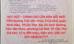 HOT HOT – CHÍNH CHỦ CẦN BÁN ĐẤT MẶT TIỀN Đường Trần Văn Khéo, P.Cái Khế, quận Ninh Kiều, TP.Cần Thơ