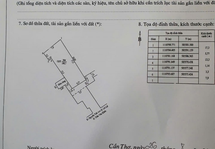 HOT HOT – CHÍNH CHỦ CẦN BÁN ĐẤT MẶT TIỀN Đường Trần Văn Khéo, P.Cái Khế, quận Ninh Kiều, TP.Cần Thơ