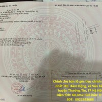 ĐẦU TƯ SINH LỜI – CHÍNH CHỦ CẦN BÁN ĐẤT TẠI xã Vân Tảo, huyện Thường Tín, TP Hà Nội