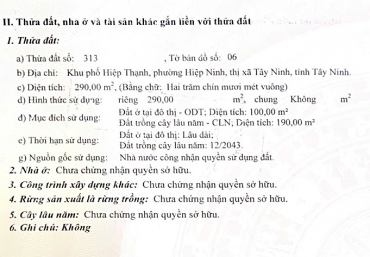 HOT HOT – CHÍNH CHỦ CẦN BÁN ĐẤT VỊ TRÍ ĐẸP  TẠI Phường Tân Ninh, tỉnh Tây Ninh