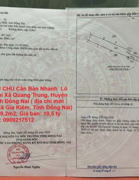 GIÁ TỐT - CHÍNH CHỦ Cần Bán Nhanh Lô Đất Đẹp Vị Trí Tại Huyện Thống Nhất , Tỉnh Đồng Nai