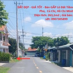 ĐẤT ĐẸP - GIÁ TỐT - Bán GẤP Lô Đất Tiềm Năng Tại Xã Hòa Phú,  Củ Chi, Hồ Chí Minh