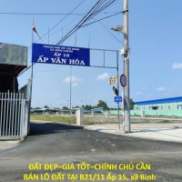 ĐẤT ĐẸP–GIÁ TỐT–CHÍNH CHỦ CẦN BÁN LÔ ĐẤT TẠI Ấp 15, xã Bình Chánh, huyện Bình Chánh TP.HCM