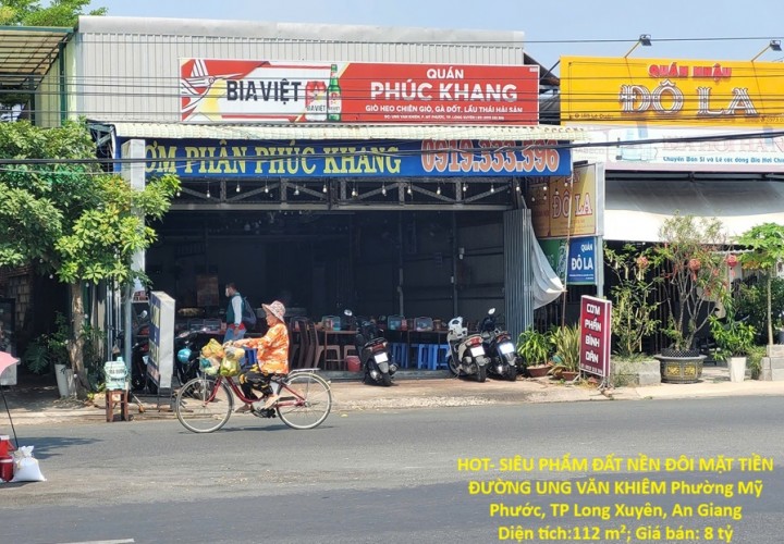HOT- SIÊU PHẨM ĐẤT NỀN ĐÔI MẶT TIỀN ĐƯỜNG UNG VĂN KHIÊM Phường Mỹ Phước, TP Long Xuyên, An Giang