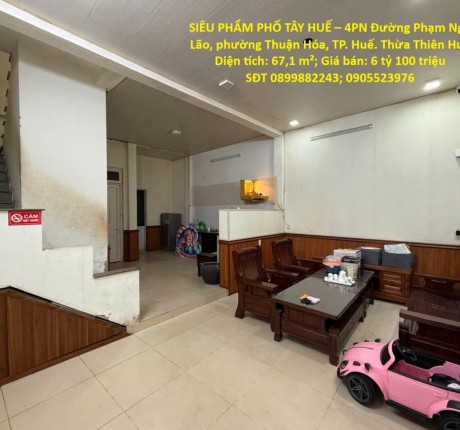 SIÊU PHẨM PHỐ TÂY HUẾ – 4PN – TRUNG TÂM – CHỈ 6,1 TỶ – Phạm Ngũ Lão, P.Phú Hội, TP.Huế
