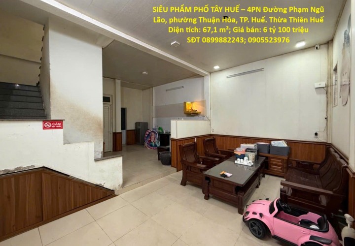 SIÊU PHẨM PHỐ TÂY HUẾ – 4PN – TRUNG TÂM – CHỈ 6,1 TỶ – Phạm Ngũ Lão, P.Phú Hội, TP.Huế