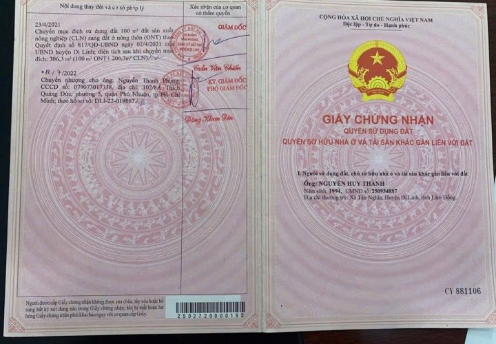 ĐẤT ĐẸP - GIÁ TỐT - CHÍNH CHỦ BÁN SIÊU PHẨM ĐẤT TẠI Liên Đầm, Di Linh, Lâm Đồng