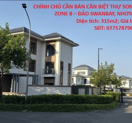 CHÍNH CHỦ CẦN BÁN CĂN BIỆT THỰ SONG LẬP CĂN GÓC ĐẸP NHẤT ZONE 8 – ĐẢO SWANBAY, NHƠN TRẠCH, Đồng Nai