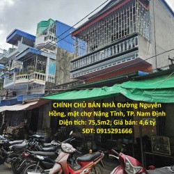 CHÍNH CHỦ BÁN NHÀ MẶT CHỢ NĂNG TĨNH – TRUNG TÂM TP. NAM ĐỊNH (CŨ) – VỪA Ở VỪA KINH DOANH Siêu Đẹp