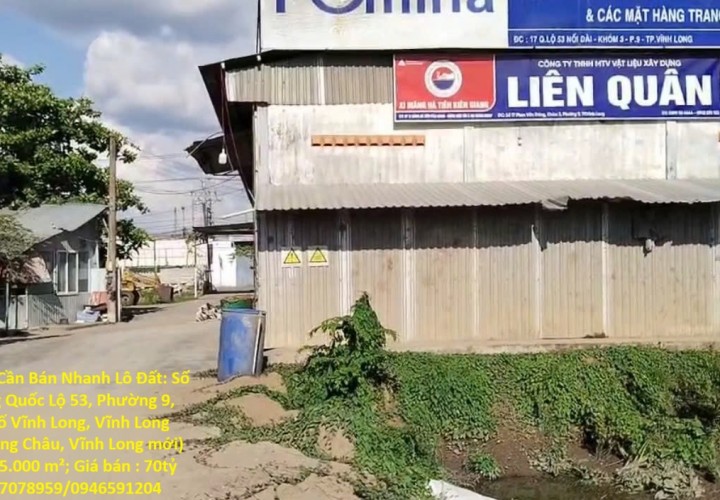 ĐẤT ĐẸP - GIÁ TỐT - CHÍNH CHỦ Cần Bán Nhanh Lô Đất Mặt Tiền Đường Quốc Lộ Và Sông - Vĩnh Long
