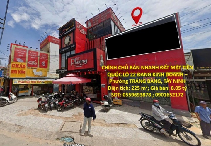 CHÍNH CHỦ BÁN NHANH ĐẤT MẶT TIỀN QUỐC LỘ 22 ĐANG KINH DOANH – Phường TRẢNG BÀNG, TÂY NINH