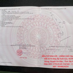 ĐẦU TƯ SINH LỜI – CHÍNH CHỦ Cần Bán Lô Đất Vị Trí Đẹp Gần KCN Phước Đông 500m Gò Dầu, Tây Ninh.