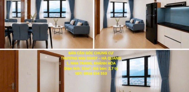 Chính Chủ BÁN CĂN GÓC CHUNG CƯ THƯƠNG MẠI SSH07 – HÀ QUANG 1, NHA TRANG, KHÁNH HÒA