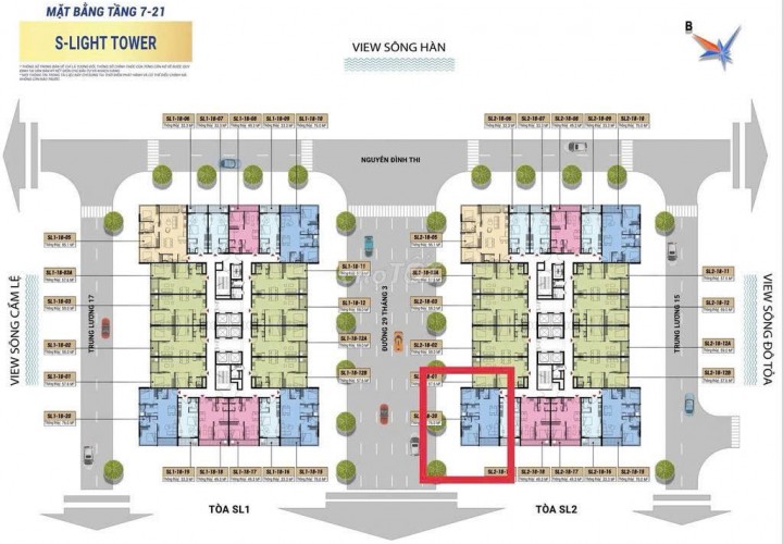 CĂN GÓC S-LIGHT TOWER – 2PN – 76M² – GIÁ 3,942TỶ – Đường 29 Tháng 3, P.Hòa Xuân, Q.Cẩm Lệ, TP.Đà Nẵng