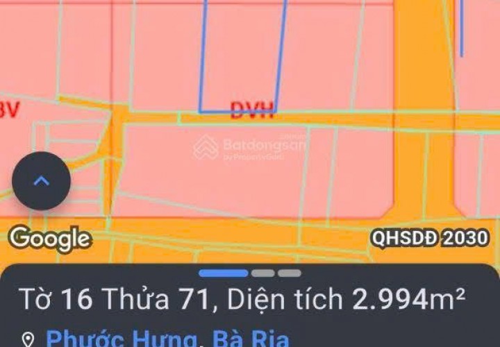 HOT HOT – CHÍNH CHỦ CẦN BÁN ĐẤT TẠI Phường Phước Hưng, Thành phố Bà Rịa, Bà Rịa Vũng Tàu